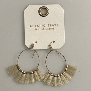 Altar'd State Bohemian Tassel Hoop Earrings